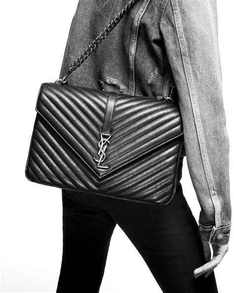 ysl college large|COLLEGE LARGE IN QUILTED LEATHER .